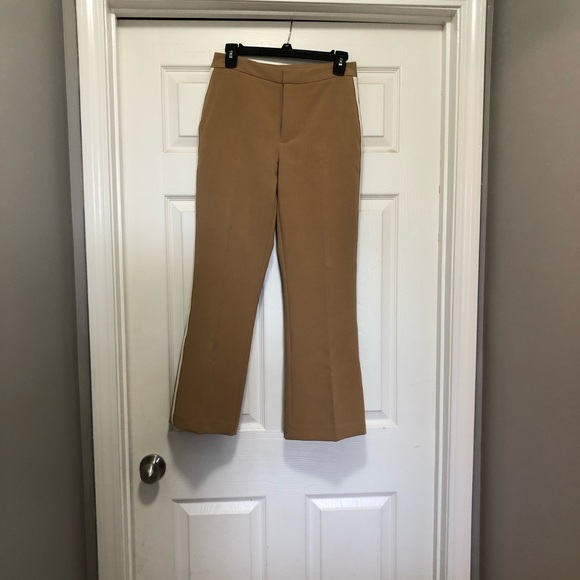NWT NINE WEST TAN KICK FLARE PANTS SZ 2 - Picture 2 of 6